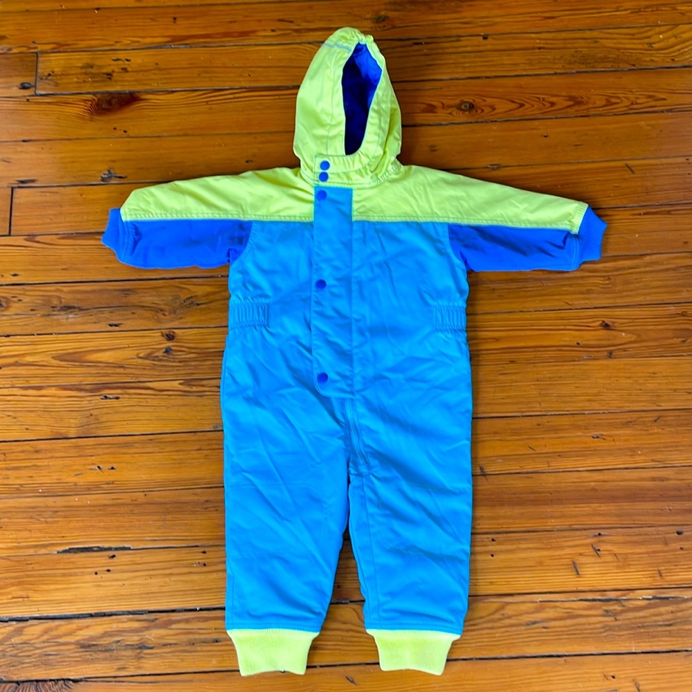 Hanna Andersson snowsuit bunting 18 months - 2T blue and green